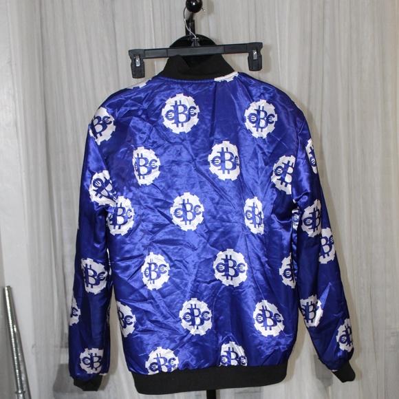 Everybody Eats Royal Blue and Black reversible bomber. - Picture 8 of 8